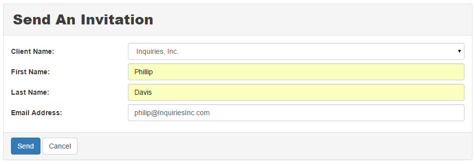 Send Invite Button Help - SWFT